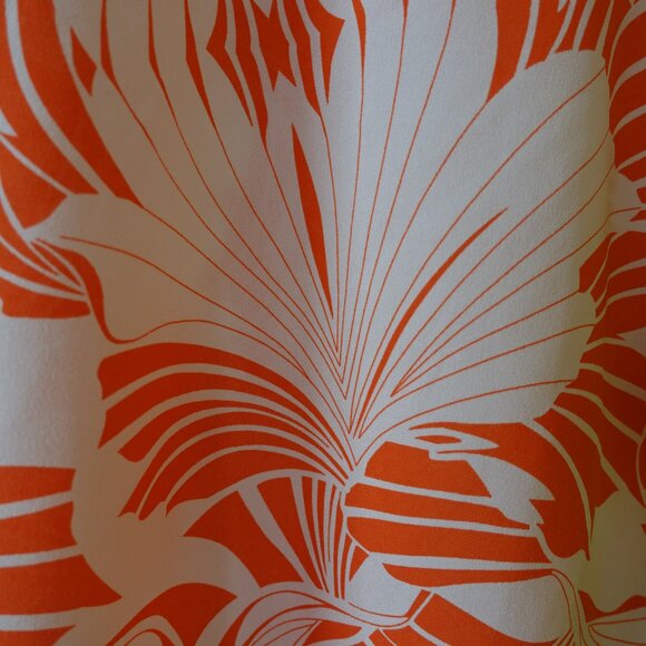 J.Crew Factory orange pink neon floral tulip flutter sleeve top XS 2 - Picture 6 of 14